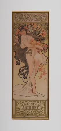 Lithographie Mucha - L'Automne