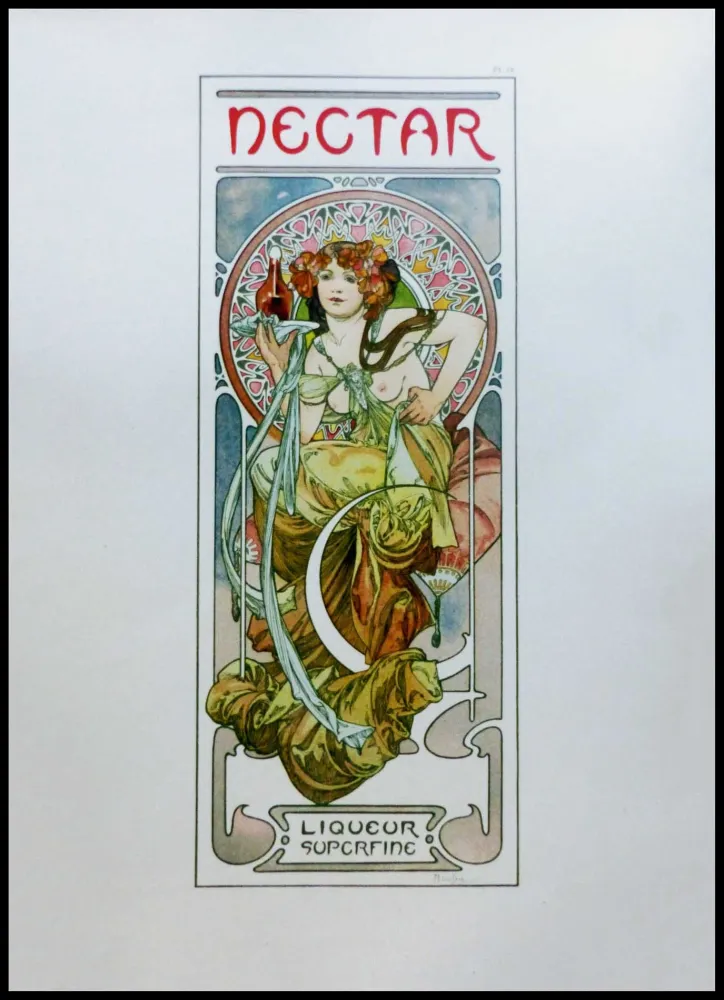Lithographie Mucha - NECTAR