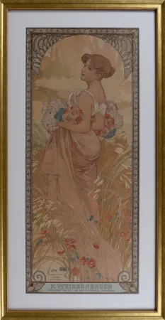Lithographie Mucha - The Seasons : Summer, circa 1903
