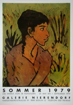 Plakat Mueller - Portrait einer Zigeunerin