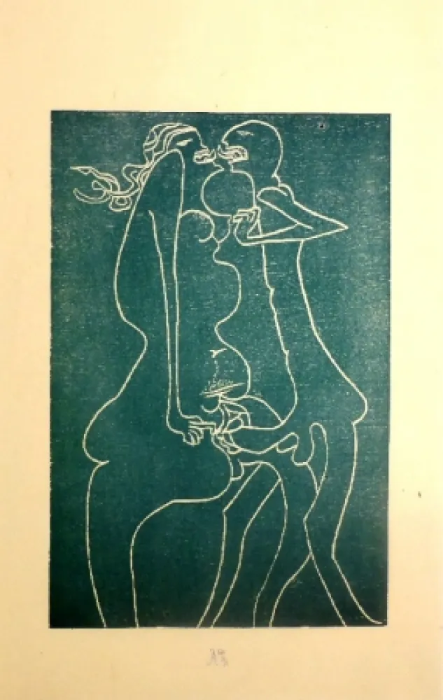 Holzschnitt Müller - 13 Fois Elle et Moi