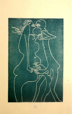 Holzschnitt Müller - 13 Fois Elle et Moi