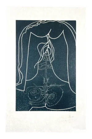 Holzschnitt Müller - 13 FOIS ELLE ET MOI - BORNE