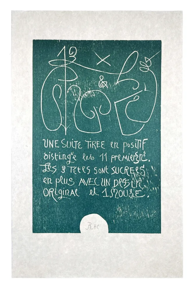 Holzschnitt Müller - 13 FOIS ELLE ET MOI - COLOPHON I