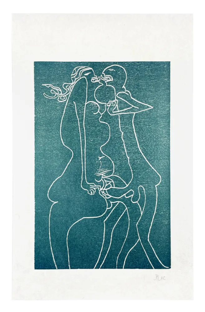 Holzschnitt Müller - 13 FOIS ELLE ET MOI - FLAMMES