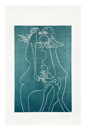 Holzschnitt Müller - 13 FOIS ELLE ET MOI - FLAMMES