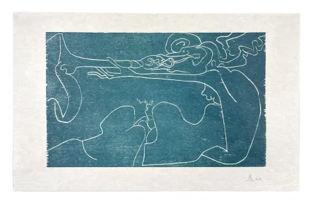 Holzschnitt Müller - 13 FOIS ELLE ET MOI - FLÛTE