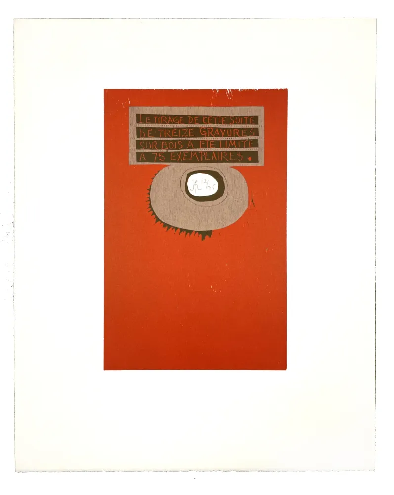 Holzschnitt Müller - LIGNES MALIGNES - COLOPHON