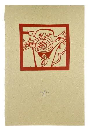 Holzschnitt Müller - MASQUE III