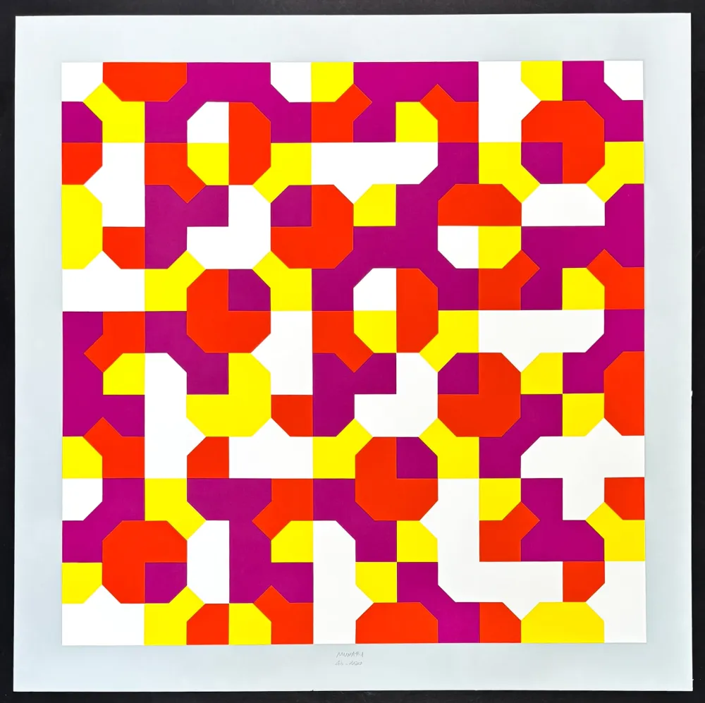 Siebdruck Munari - Bruno Munari (1907–1998) – Peano Curves – Screen print on Fabriano paper – 1991