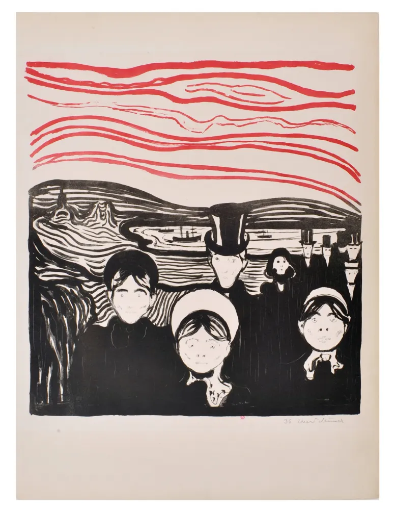 Holzschnitt Munch - Le soir