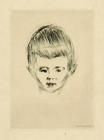Kaltnadelradierung Munch - Portait of Andreas Schwarz