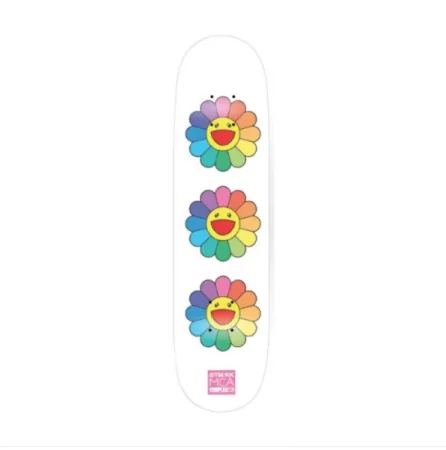 Keine Technische Murakami - Rainbow Flower Skate Deck