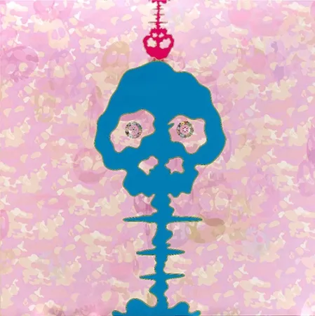 Lithographie Murakami - Time Bokan - Camouflage pink