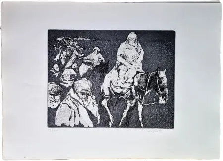 Radierung Murer - Ghe rivarem a baita?