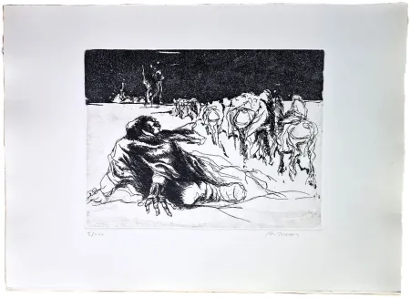 Radierung Murer - Ghe rivarem a baita?