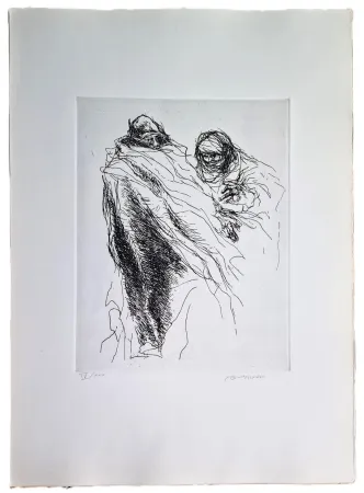 Radierung Murer - Ghe rivarem a baita?