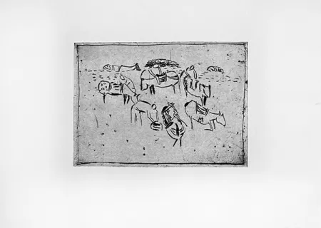 Kaltnadelradierung Music - Cavallini