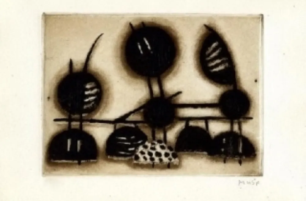 Radierung Und Aquatinta Music - Fischkörbe in Chioggia 