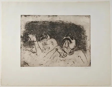 Kaltnadelradierung Music - Nous ne sommes pas les derniers