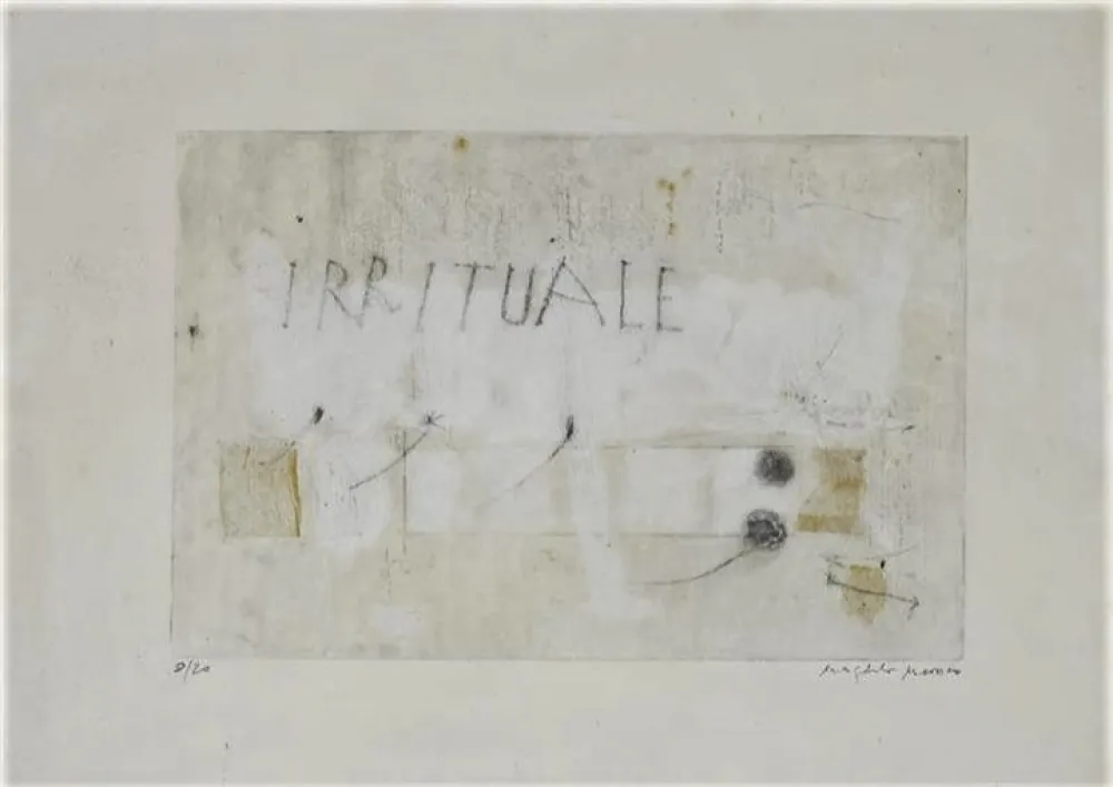 Radierung Und Aquatinta Mussio - Irrituale