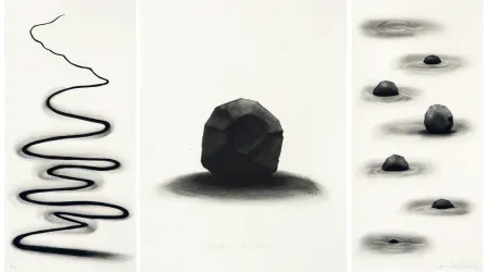 Radierung Nash - Wooden boulder, triptych