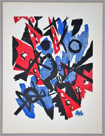 Holzschnitt Nay - Composition - 1953