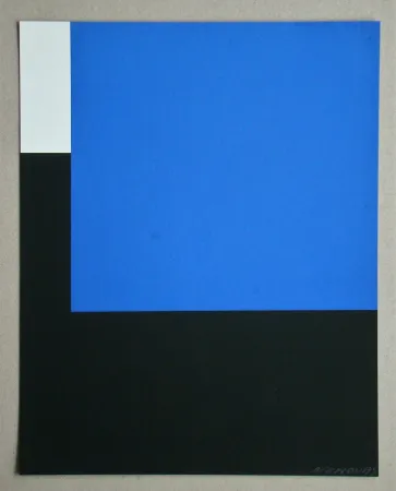 Siebdruck Nemours - Espace bleu