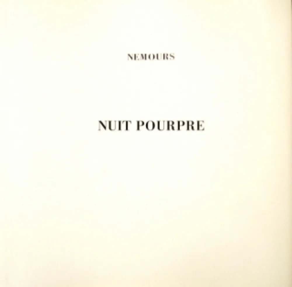 Illustriertes Buch Nemours - Nuit Pourpre