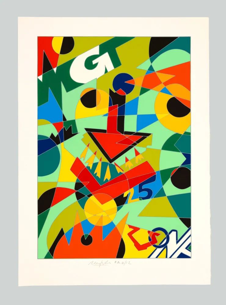 Siebdruck Nespolo - Freccia rossa