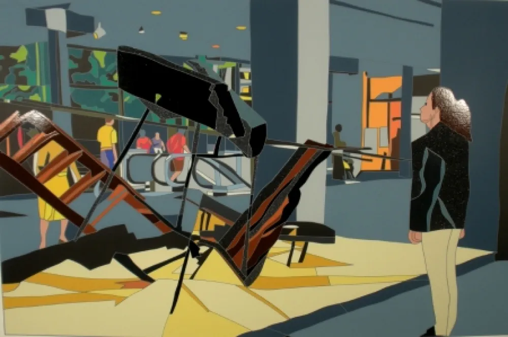 Siebdruck Nespolo - Giusy e De Suvero