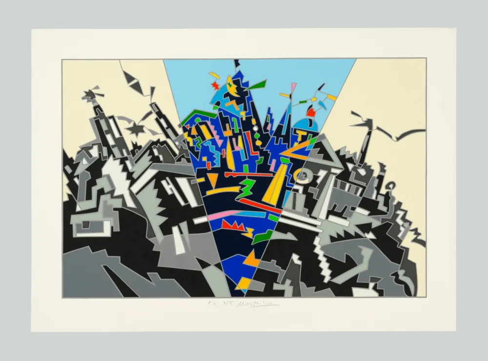 Siebdruck Nespolo - Paesaggio