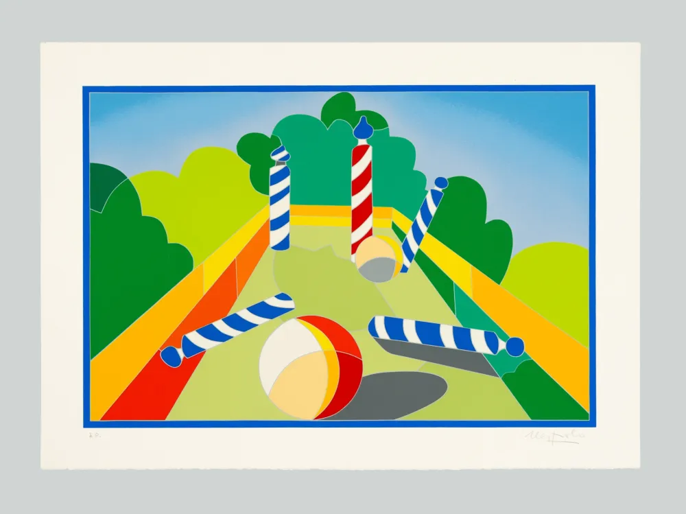 Siebdruck Nespolo - Paesaggio