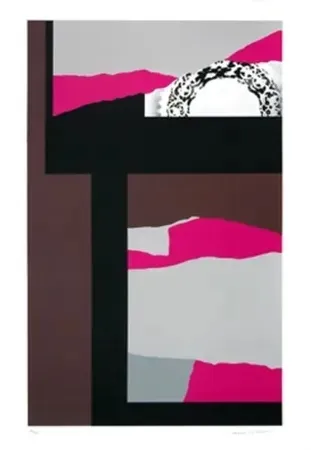Siebdruck Nevelson - Composition violette