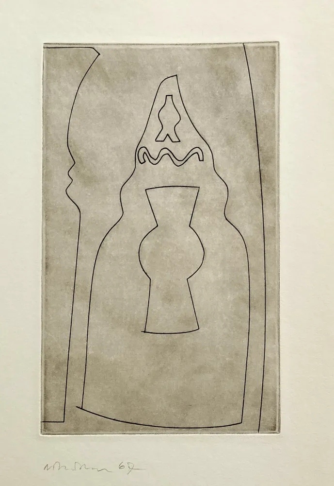 Radierung Nicholson - Curled Turkish form