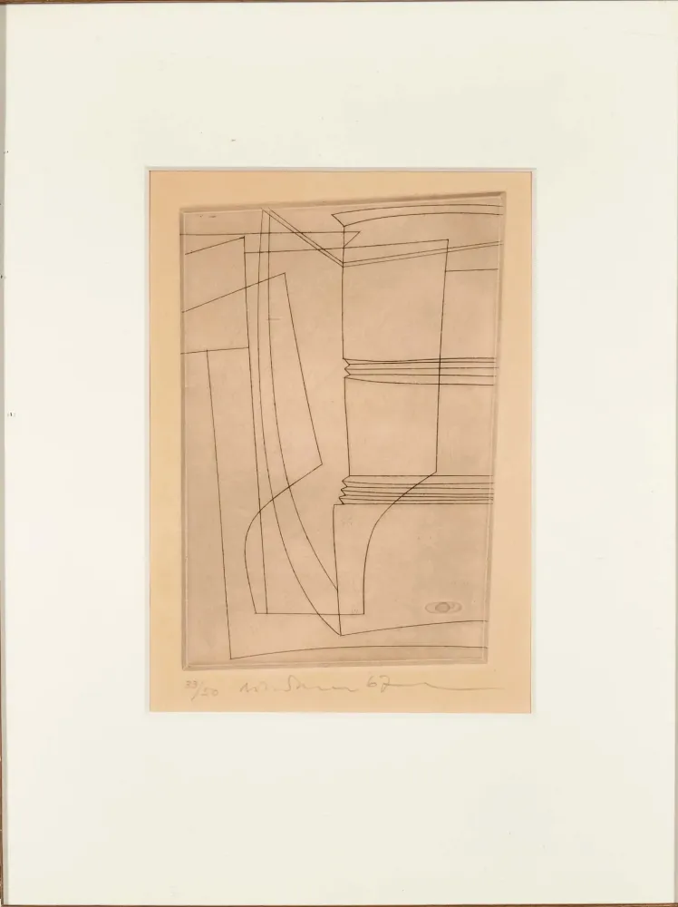 Radierung Nicholson - Pewter