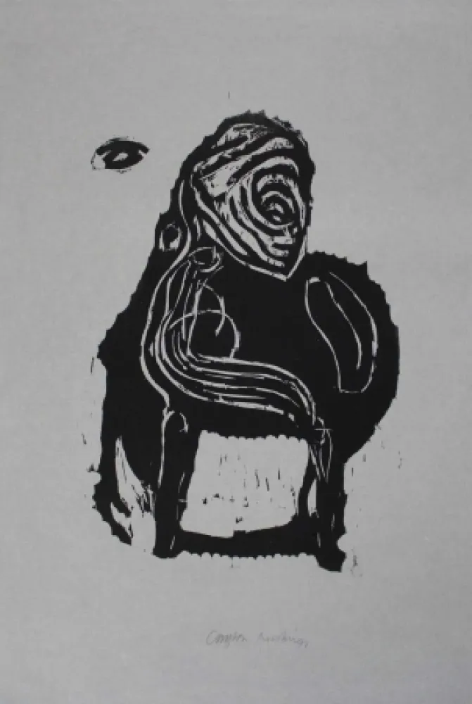 Holzschnitt Nicolai - Im Inneren frisst das Helle das Dunkle I