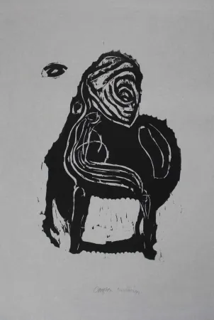 Holzschnitt Nicolai - Im Inneren frisst das Helle das Dunkle I