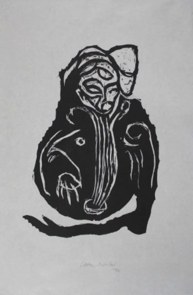 Holzschnitt Nicolai - Im Inneren frisst das Helle das Dunkle III