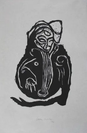 Holzschnitt Nicolai - Im Inneren frisst das Helle das Dunkle III