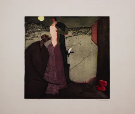 Radierung Und Aquatinta Nieuwenhuys - Cyrano declare son amour