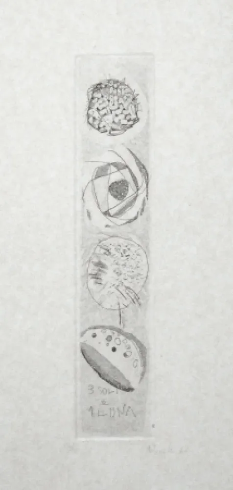 Radierung Und Aquatinta Novelli - Tre soli e una luna