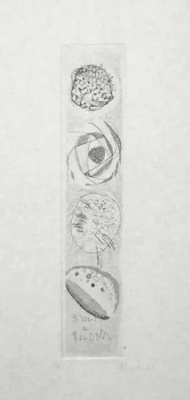 Radierung Und Aquatinta Novelli - Tre soli e una luna