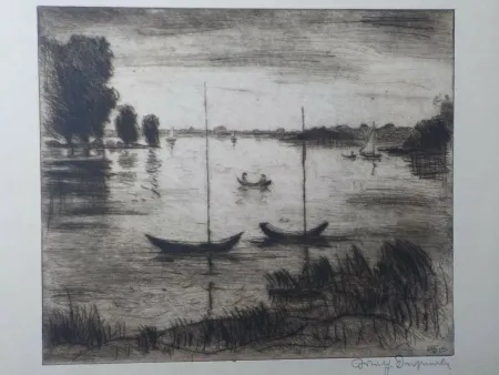 Kaltnadelradierung Oesterle - Bei Schildhorn