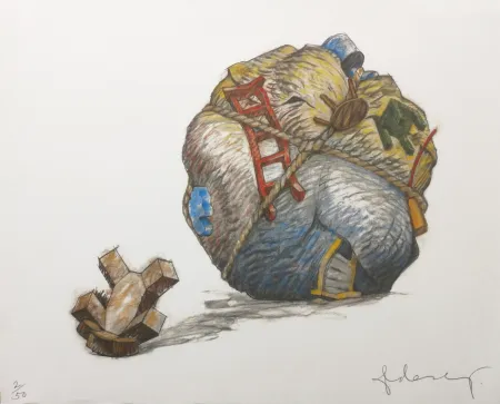 Siebdruck Oldenburg - HOUSEBALL WITH FALLEN TOY BEAR