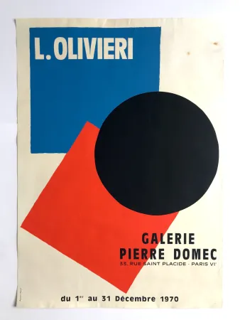 Plakat Olivieri - Galerie Pierre Domec