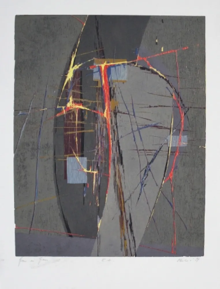 Holzschnitt Olschewski - Grau in Grau / Gray in Gray