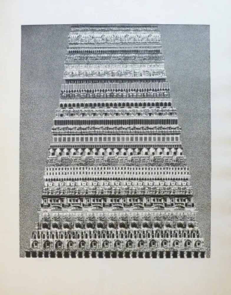Radierung Und Aquatinta Opalka -  Babel