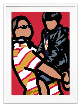 Siebdruck Opie - Tourist with child