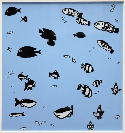 Siebdruck Opie - We swam amongst the fishes (version 1)